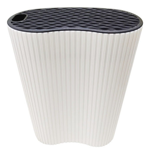 Set Juego 5 Cuchillos Tijera Soporte Blanco Cocina Chef Cts Blanco