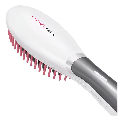 Cepillo Alisador Gama Innova Mini Electrico Peine Anti Frizz Blanco