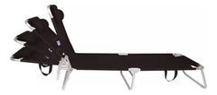 Reposera Cama Plegable Reclinado Aluminio Botafogo Negra Cts Negro