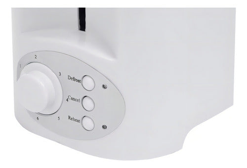 Tostadora Electrica Kanji Home 2 Panes Rodajas 7 Niveles Color Blanco