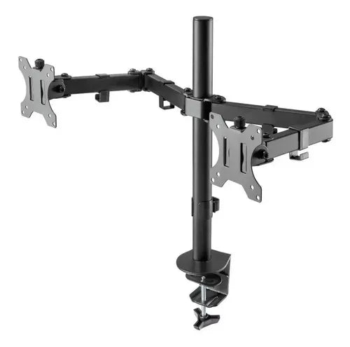 Soporte Escritorio Doble Brazo Con Base Onebox Lcd-23 Cta Color Negro