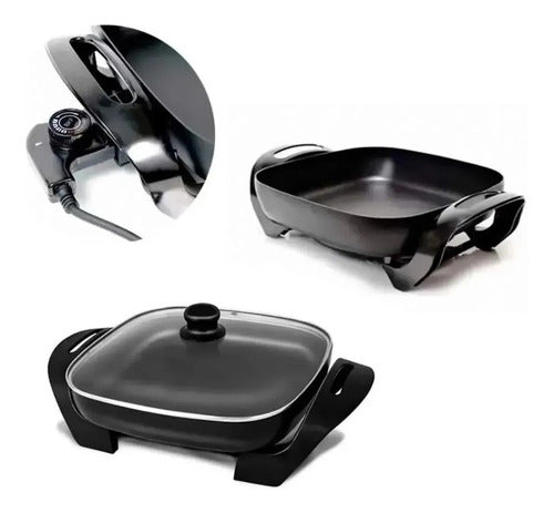 Paellera Westinghouse Wh-pa1400dec01 1400w Negra Color Negro