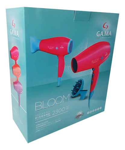 Secador De Pelo Ga.ma Diamond Bloom Pink Cool Shot 2300w C Rosa