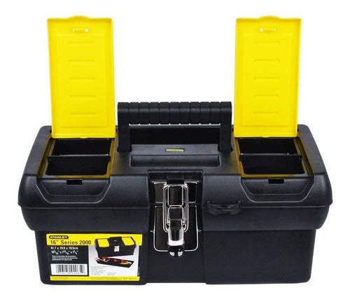 Caja Plastica De Herramientas Stanley 16-013 Cierre Metalico Negro/amarillo
