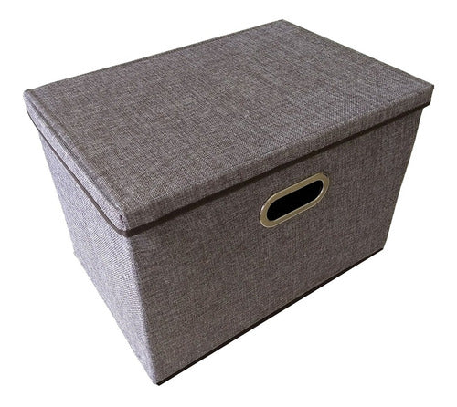 Caja Organizadora Plegable Con Tapa Plegable De 45x30cm Gris