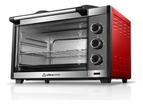 Horno Eléctrico Ultracomb Uc45acn Con 2 Anafes 45lts Rojo