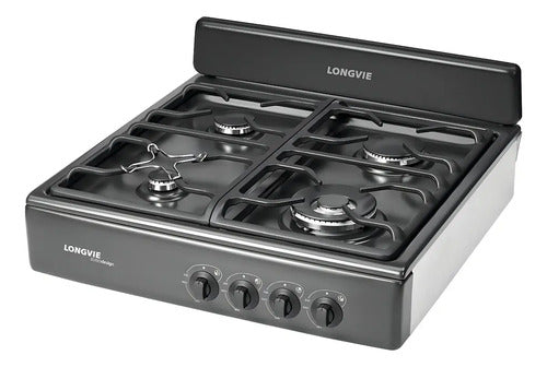 Anafe A Gas Longvie A16601g Grafito Encendido Una Mano Color Grafito