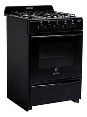 Cocina Master Classic Color Negro Con Puerta Con Visor Gas Natural Escorial