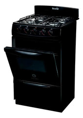 Cocina Escorial Palace Cristal Black 4 Hornallas Gas Natural Negra Negro