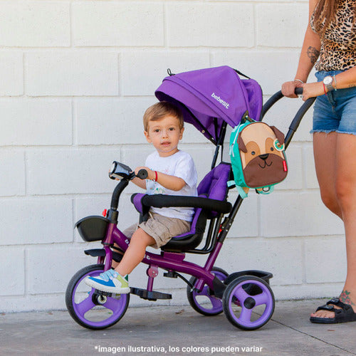 Triciclo Bebesit Verde 360° Joy 3 Con Luz Y Barra De Empuje