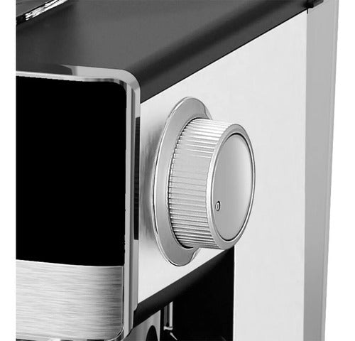 Cafetera Eléctrica Digital Semiautomática Yelmo Ce5125 20 Bares Negro Café En Granos Y Café Molido 20 Bares