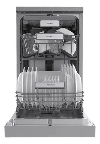 Lavavajillas Vondom Lvj10inox 10 Cubiertos Acero Inox 7 Prog Gris