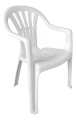 10 Sillas Plasticas Apilables Interiores Exteriores Tm H100k Blanco Lisa