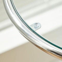 Mesa Ratona Living Arrime Bandeja Cafe Acero Croma Vidrio Cs Gris