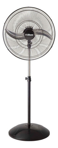 Ventilador De Pie Liliana Vp25m Negro 2 Palas Plateado 25 Diámetro 25   Material De Las Aspas Metal