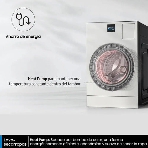 Lavasecarropas Samsung Wd22fb8690be Bespoke Ia 22kg Blanco