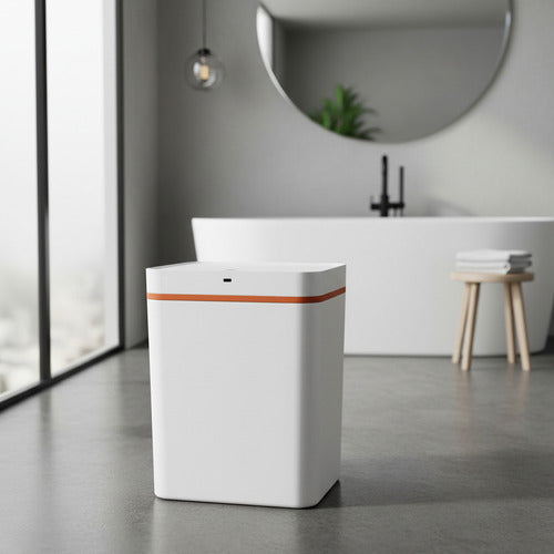Cesto De Basura De 15l Con Sensor Inteligente Vivendi 51303 Blanco