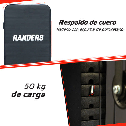Multigimnasio Multigym Randers Arg-63140 50 Kg Reforzado Estructura Negro Gris Oscuro