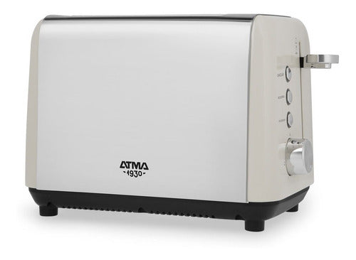 Tostadora Atma Toat21vcp Blanco Ranuras Extra Ancha Vintage Blanco