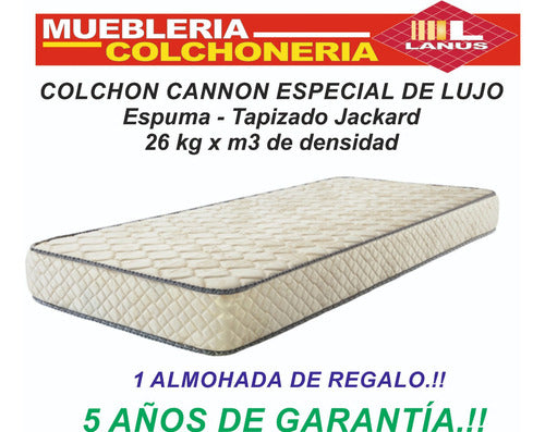 Cannon Espuma Especial De Lujo Colchón 1 1/2 Plaza 100cm