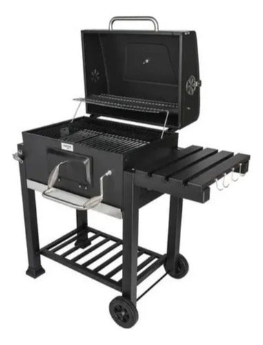 Parrilla A Carbon Movil Ext Barbacoa Chulengo Vivendi Cs Negro