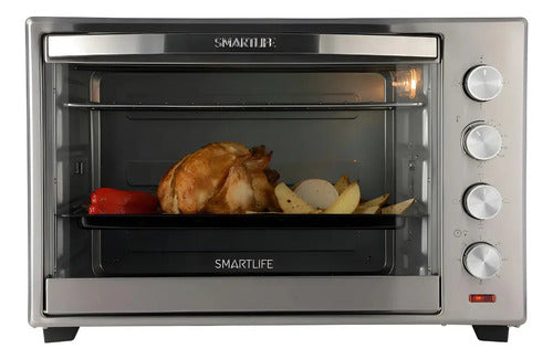 Horno Grill Eléctrico Smartlife 60l Modelo Sl-tor060pn Plateado