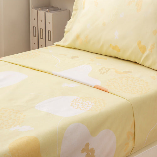 Sábanas 1 1/2 Casablanca Oro Emine Estampado
