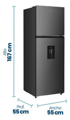 Heladera C Freezer Philco Phnt267xd2 No Frost 281l Dispenser Acero Inoxidable