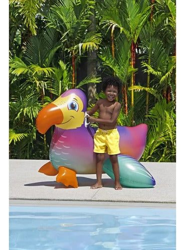 Flotador Para Montar Bestway Dandy Dodo Ride On 141 X 113cm Violeta