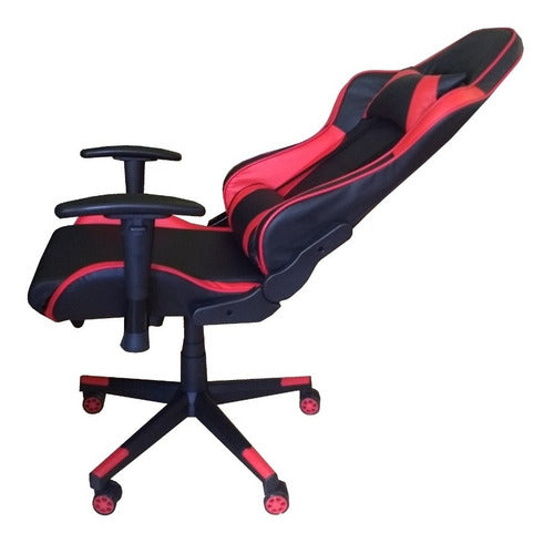 Silla Reclinable Para Oficina Pc Gamer Vivendi Negro Rojo Negro