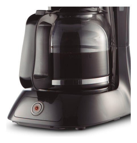 Cafetera De Filtro Smartlife 1.5lts 980w Sl-cm9402 Color Negro/acero Inoxidable