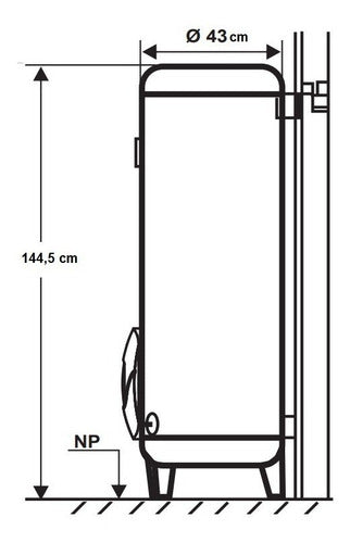 Termotanque Electrico Ecotermo De Carga Superior 130lts Blanco