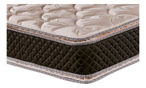 Colchón 2 Plazas De Espuma Cannon Espuma Exclusive Beige Y Marrón 140cm X 190cm X 29cm Con Doble Pillow Top