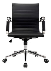 Combo 2 Sillones Ejecutivo Oficina Escritorio Pc Vivendi C Negro Cuero Sintético