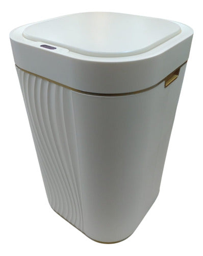 Cesto De Basura Inteligente Con Sensor Vivendi De 15lts Blanco
