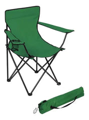 Sillon Director Plegable Reforzado De Acero Porta Vasos Verde