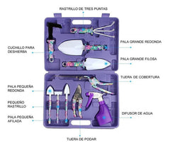 Kit De Jardineria Valija Set De 10 Herramientas Tm 80622