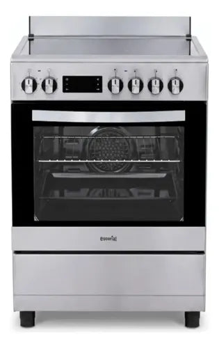 Cocina Escorial Cev-60 60cm Eléctrica Vitrocerámico Plateado