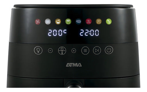 Freidora De Aire Sin Aceite Atma Fr246abp Digital 1750w 6l Negro