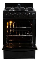 Cocina Escorial Master Style Multigas Color Negro Con Puerta
