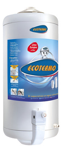 Termotanque A Gas Natural Ecotermo C/sup 80lts Tio Musa Blanco