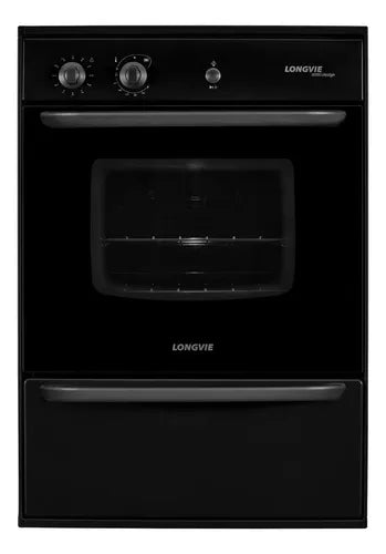 Horno A Gas De Empotrar Longvie H14600g Con Cajón Parrilla Negro
