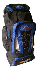Mochila Mochileros Camping Trekking Negro - Azul Claro 90lts Azul Acero