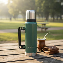 Termo Promo Matero Pico Cebador Vivendi 1.2l Inox Verde Verde