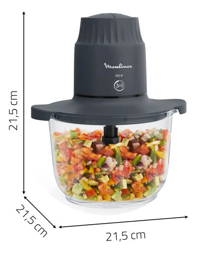 Picadora Choppeo Moulinex Xxl Bowl De Vidrio 500w Negro