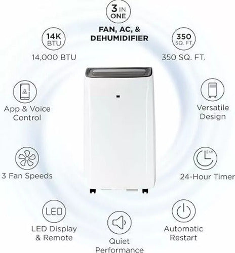Aire Acondicionado Tcl Portátil Frío E Calor 3010 Frigorías Blanco Tac-3500fcpa/mz