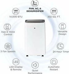Aire Acondicionado Tcl Portátil Frío E Calor 3010 Frigorías Blanco Tac-3500fcpa/mz