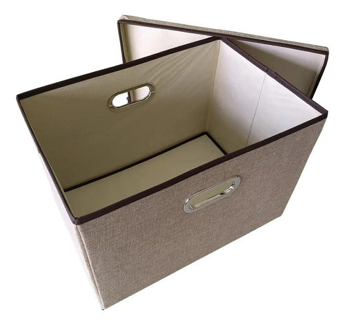 Caja Organizadora Plegable Con Tapa Plegable 45x30 Tio Musa Marrón