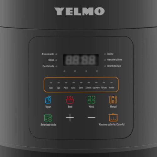 Olla Eléctrica A Presión Yelmo Ps-7006 D11 Prog 1000w 6l Cts - Negro - 50