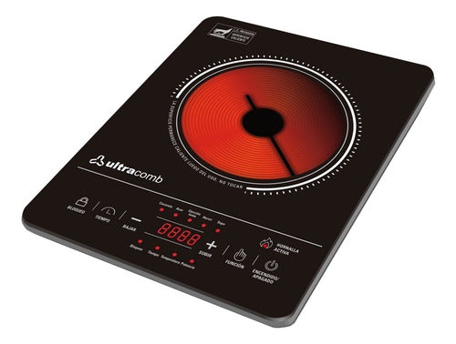 Anafe Eléctrico Vitrocerámico Ultracomb An-2211 Negro 2000w Negro